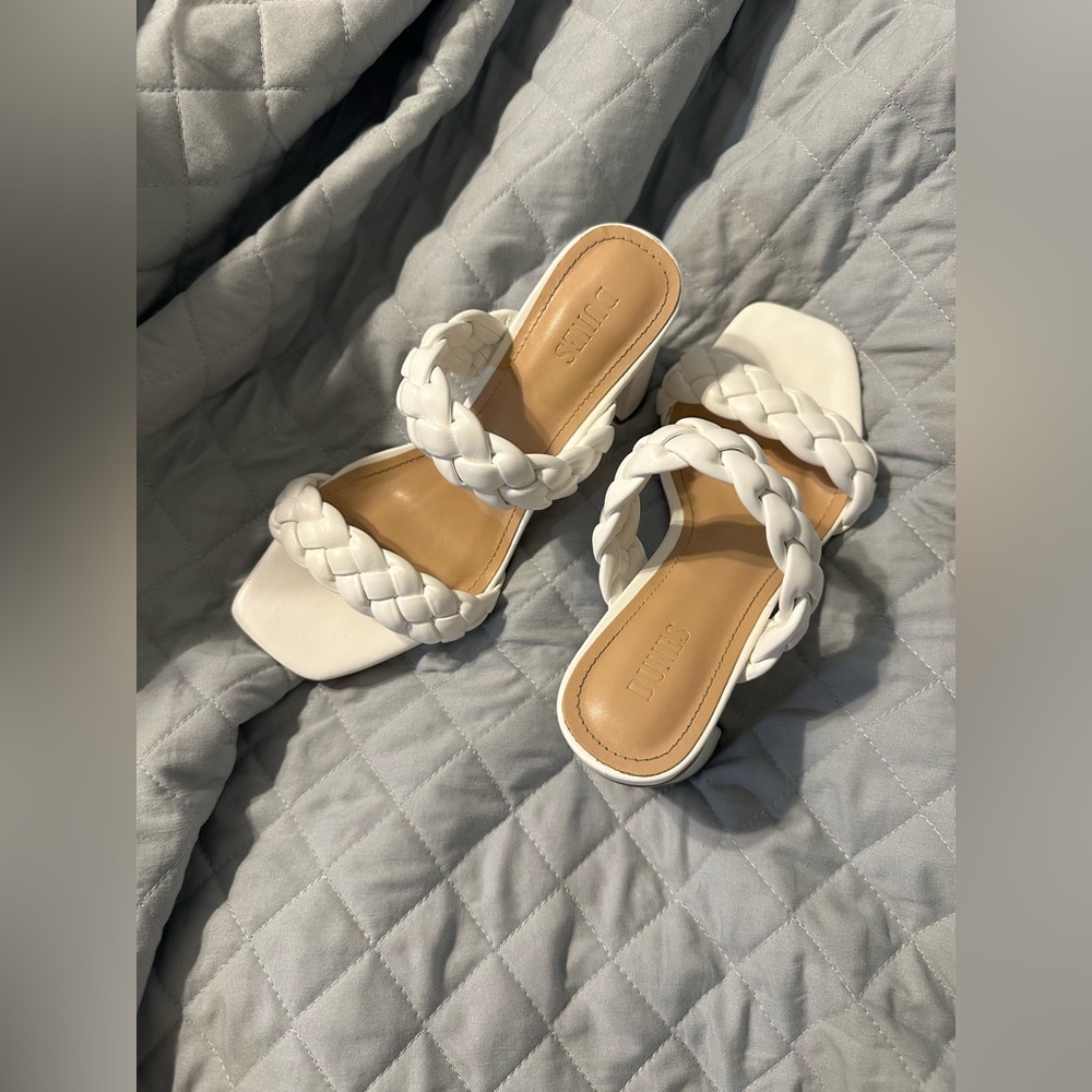 White Dunes Braided Heel Sandel